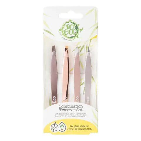 So Eco 4 Piece Tweezer Set - Rose Gold – image 1