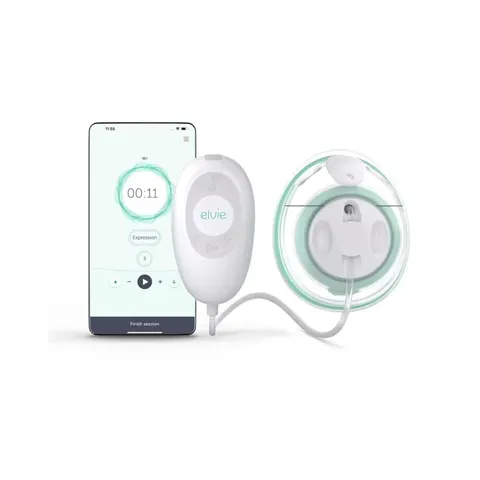 Elvie Elektrische Einzelmilchpumpe, Stride – transparent – Bild 1