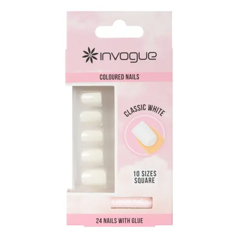 Invogue White Nails (24 Pieces) – image 1