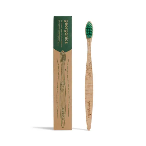 Georganics Medium Beech Wood Toothbrush – image 1