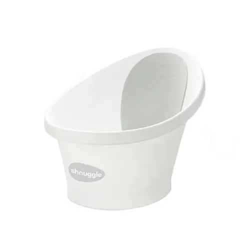 Shnuggle Newborn Baby Bath with Plug – White – image 1