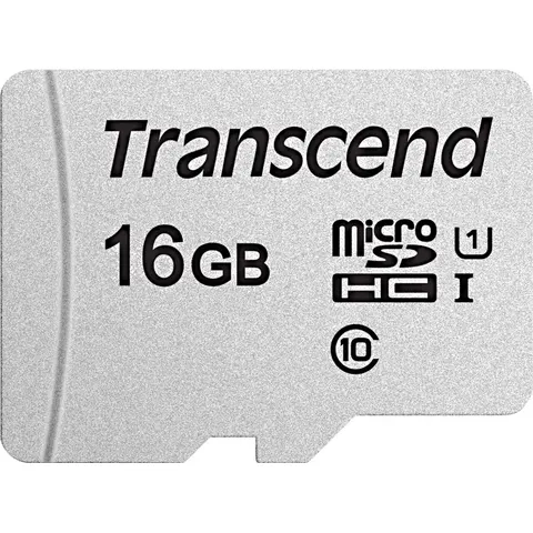 Carte mémoire microSDHC 16GB 300S Transcend – image 1
