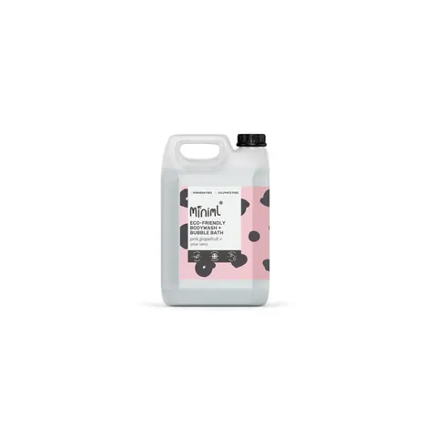 Miniml Bodywash & Bubble Bath Uplifting Pink Grapefruit 5L Refill – image 1