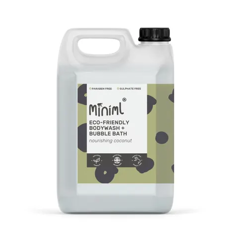Miniml Bodywash & Bubble Bath Indulgent Coconut 5L Refill – image 1