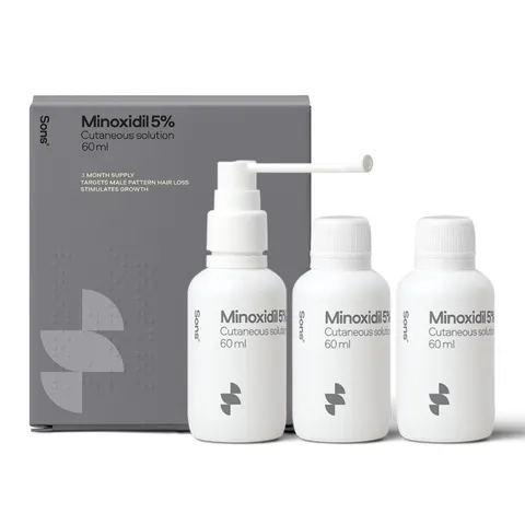Sons Minoxidil 5% Spray for Men, 3 x 60ml – image 1