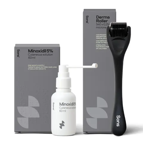 Sons Minoxidil 5% & Derma Roller, 1 Month – image 1