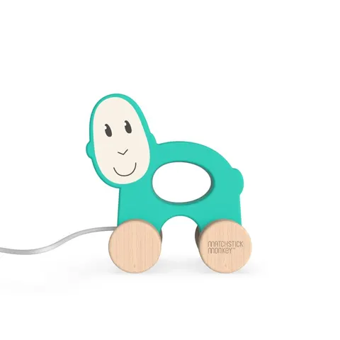 Matchstick Monkey Pull Along Animal squeaky toy Monkey 1 pc – image 1