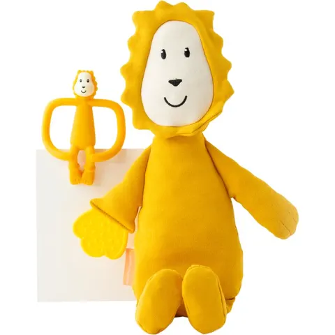 Matchstick Monkey Teething Plush Gift Set Lion – image 1