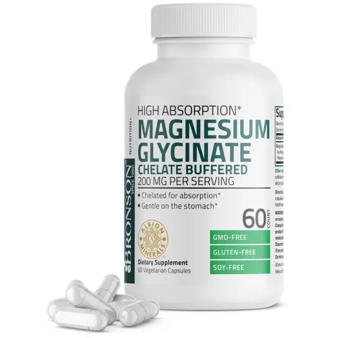Bronson Magnesium Glycinate 200 mg Chelated, High Absorption – image 1