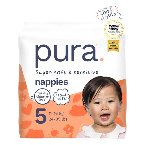 Pura Soft & Sensitive Nappies Size 5, 132ct – image 1