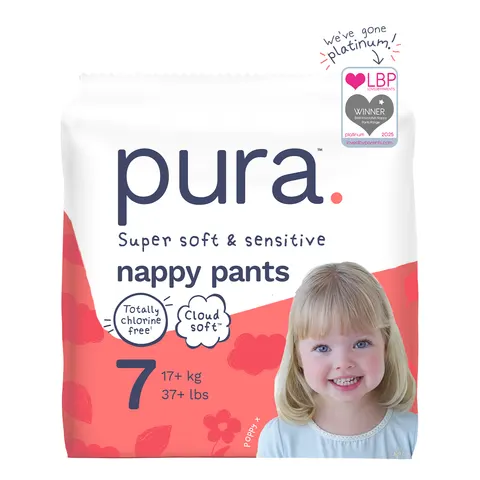 Pura Soft & Sensitive Nappy Pants Size 7, 96ct – image 1