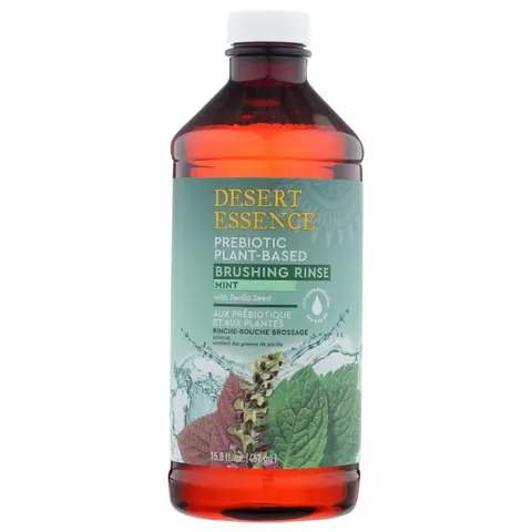 Desert Essence, Prebiotic, Plant-Based Brushing Rinse, Mint, 467ml – image 1