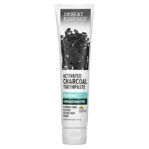 Desert Essence, Activated Charcoal Toothpaste, Fresh Mint, 176g – image 1