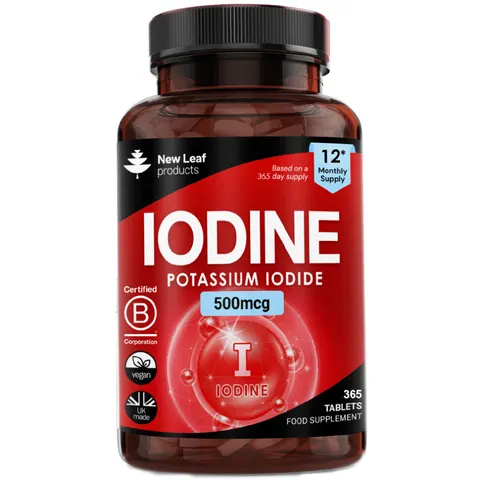 Iodine Tablets 500mcg Vegan Thyroid Support – image 1
