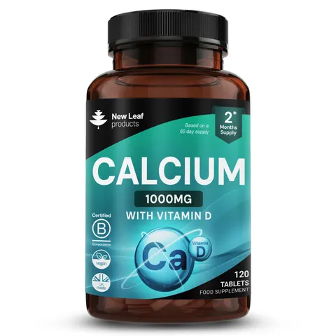 Calcium & Vitamin D3 120 Tablets 1000mg P/S – image 1