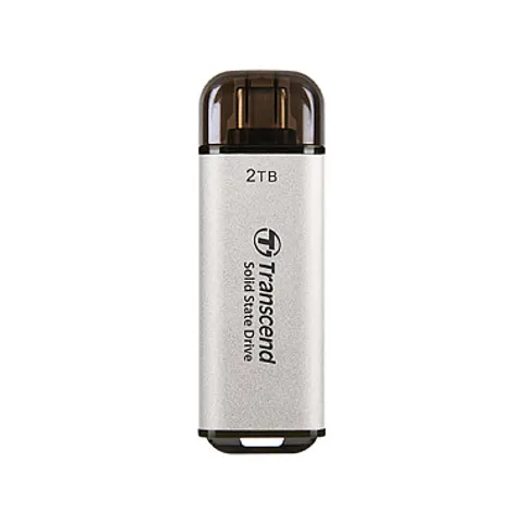 TS2TESD300S - TRANSCEND portátil SSD plata 2TB – imagen 1