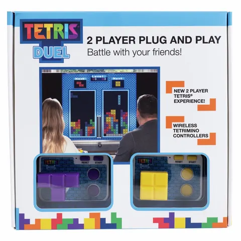 Tetris Duel - TV plug & play - 2 wireless controllers - retro gaming – afbeelding 1