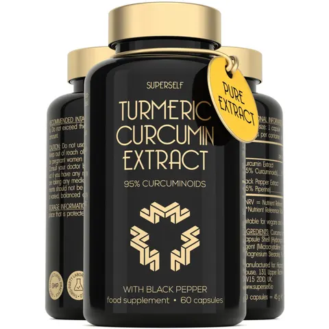 SuperSelf Turmeric Supplement - High Strength Curcumin 60 Capsules – image 1