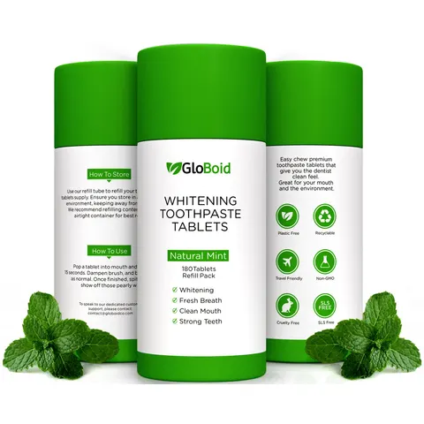 GloBoid Nano Hydroxyapatite Toothpaste Tablets – 3 Month Refill, Zero Waste – image 1