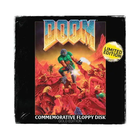 Doom Replik Floppy Disk Gold Plated Limited Edition – afbeelding 1