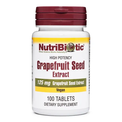 NutriBiotic, Grapefruit Seed Extract, 125 mg, 100 Tablets – image 1