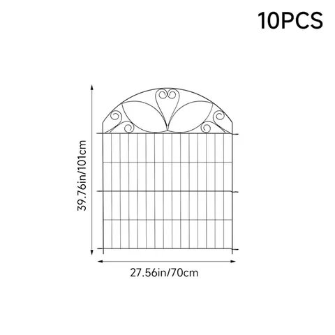 10-Panel Decorative Garden Fence Set – GD200321 – image 1