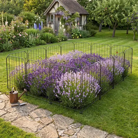 10-Pack Decorative Metal Garden Fence Panels – image 1