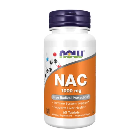 NOW Foods, NAC, 1,000 mg, 60 Tablets – image 1