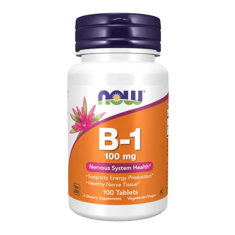 Now Foods, B-1, 100 mg, 100 Tablets – image 1