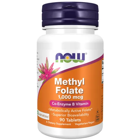 NOW Foods Methyl Folate 90 Tabletten – Bild 1