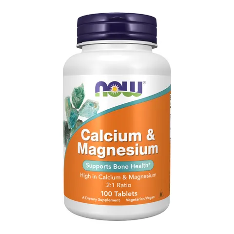 NOW Foods Calcium & Magnesium, 100 tablets – image 1