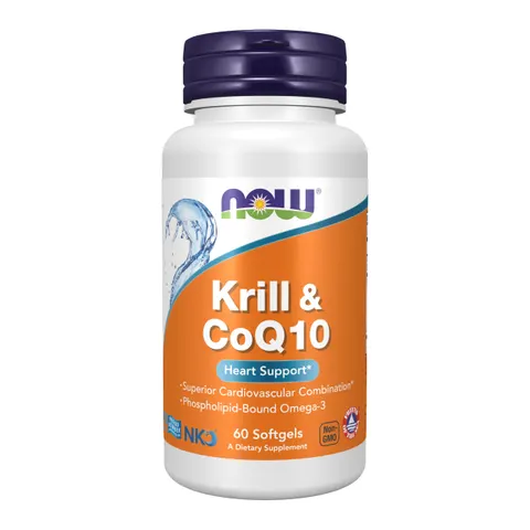 NOW Foods Krill & CoQ10 - 60 softgels – image 1