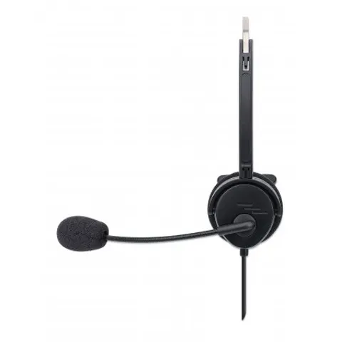 Manhattan Mono On-Ear Headset (USB). Microphone Boom (padded). Polybag – image 1