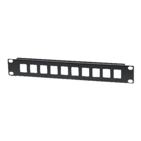 Intellinet Patch Panel. Blank. 10". 1U. 10-Port. Black – image 1