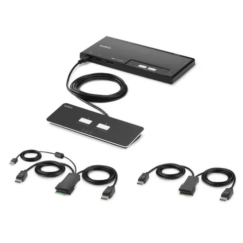 Belkin F1DN202MOD-PP-4 KVM switch Black – image 1