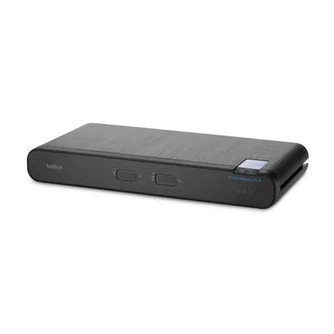 Belkin Universal 2nd Gen Secure switch per keyboard-video-mouse (kvm) Montaggio rack Nero (F1DN202KVM-UN-4) – immagine 1