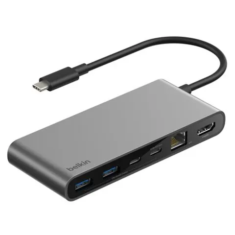 Belkin INC024HQSGY interface hub USB Type-C 10000 Mbit/s Grey – image 1