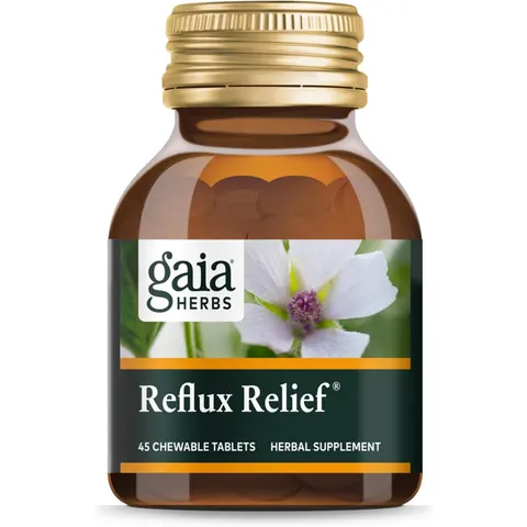 Gaia Herbs, Reflux Relief, 45 Chewable Tablets – image 1