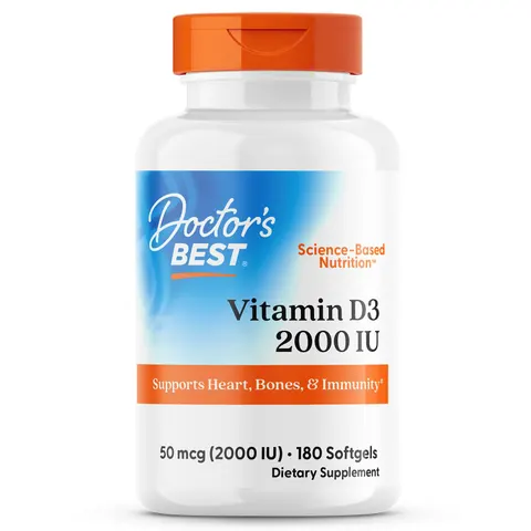 Vitamin D3, 2000 IU - 180 softgels – image 1