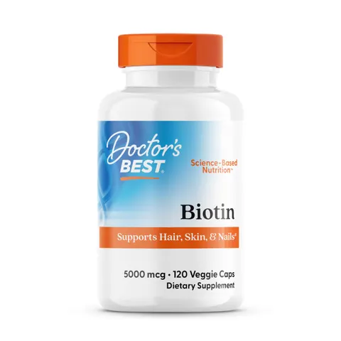Doctor's Best Biotin, 5000mcg - 120vcaps – image 1