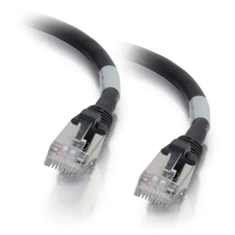 C2G 2m Cat6a Booted Shielded (STP) Network Patch Cable - Black – image 1