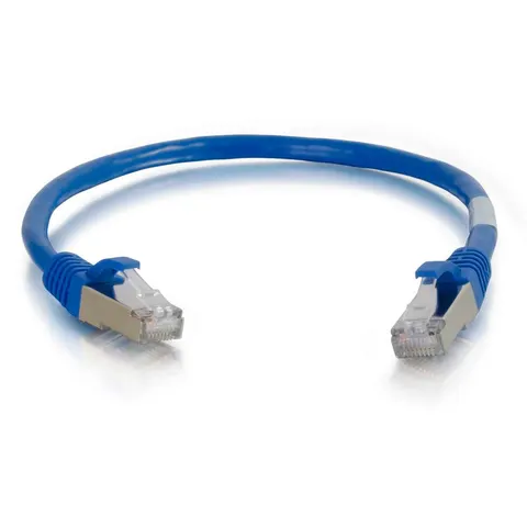 C2G 15m Cat6a Booted Shielded (STP) Network Patch Cable - Blue – image 1