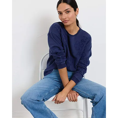 FatFace Applique Jumper – Blue – 059657 – image 1