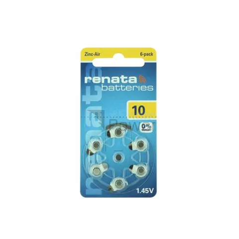 ZA 10 PR 70 Renata Hearing AID Battery PK6 – image 1