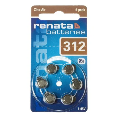 312 ZA Renata Hearing AID Battery PK6 – image 1