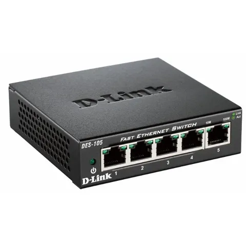 D-Link DES-105 Netzwerk Switch 5 Port 100 MBit/s – Bild 1