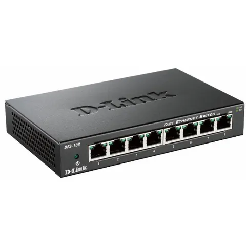 D-Link DES-108 Black – image 1