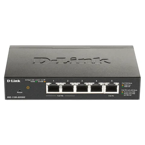 D-LINK DGS115PD2 - Switch, 5-port, Gigabit Ethernet, PoE powered – image 1