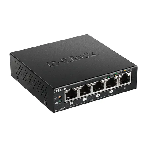 D-Link 5-Port Desktop Gigabit PoE+ Switch – image 1