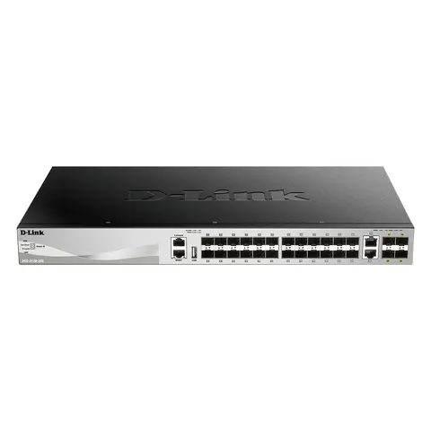 D-Link DGS-3130-30S/E, 30-Port Layer 3 Fiber Gigabit Stack Switch – Bild 1